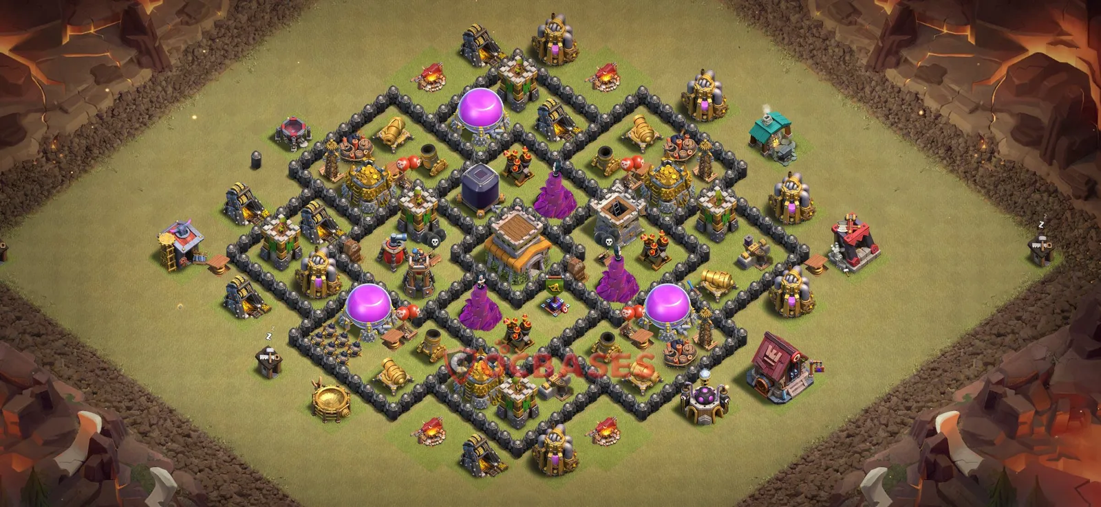 War (Anti-3 Star) Base TH8 - Clash of Clans Town Hall 8 Layout Link War (Anti-3 Star) Base TH8 - Clash of Clans Town Hall 8 WAR Base Layout with Copy Link 2026
