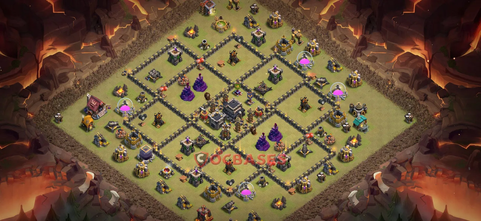 War (Anti-3 Star) Base TH9 with Link | Clash of Clans Bases | Layouts ID evydy