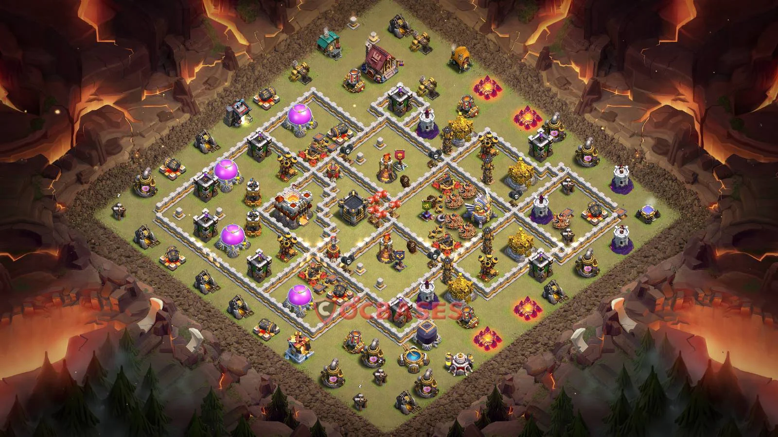 War (Anti-3 Star) Base TH11 - Clash of Clans Town Hall 11 Layout with Link