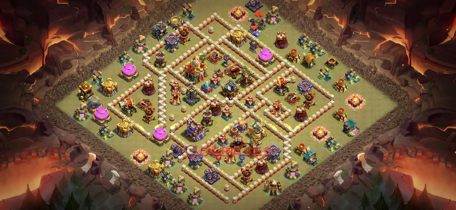 War (Anti-3 Star) Base TH16 with Link | Clash of Clans Bases | Layouts ID f5hn8