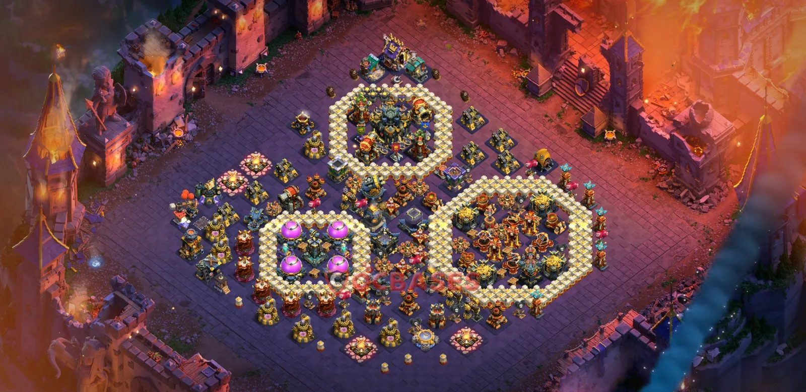 War (Anti-3 Star) Base TH17 with Link | Clash of Clans Bases | Layouts ID f9fhv