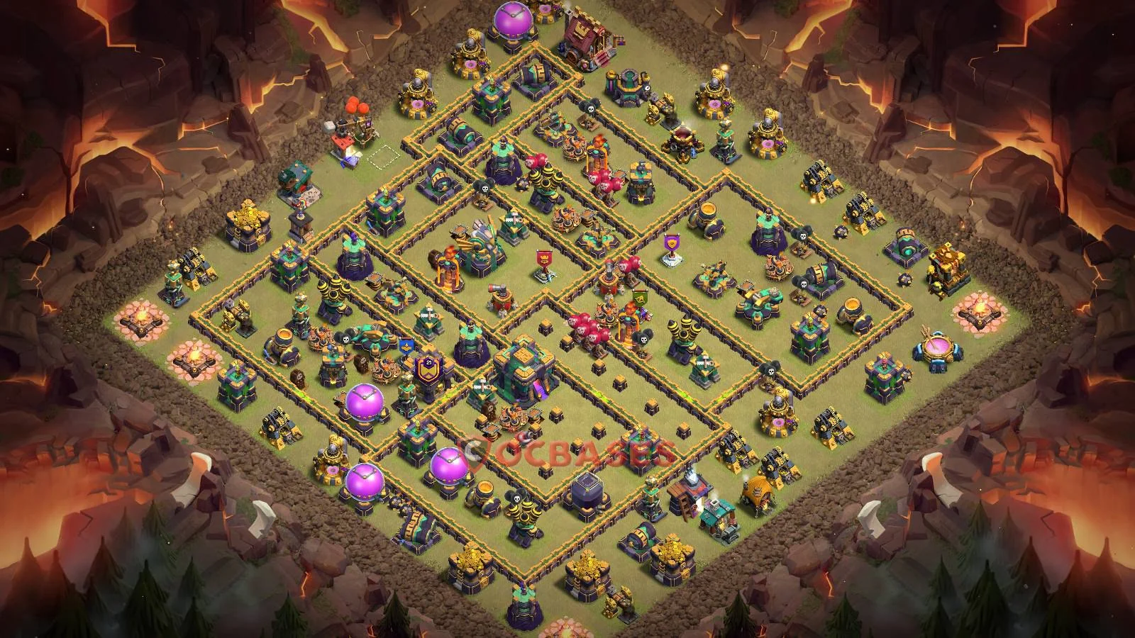 War (Anti-3 Star) Base TH14 with Link | Clash of Clans Bases | Layouts ID fg1cl