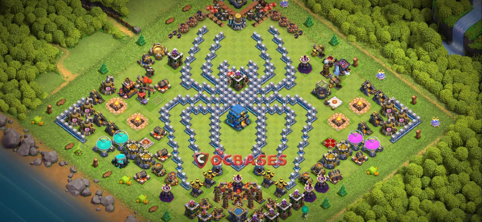 War (Anti-3 Star) Base TH12 - Clash of Clans Town Hall 12 Layout Link War (Anti-3 Star) Base TH12 - Clash of Clans Town Hall 12 WAR Base Layout with Copy Link 2026