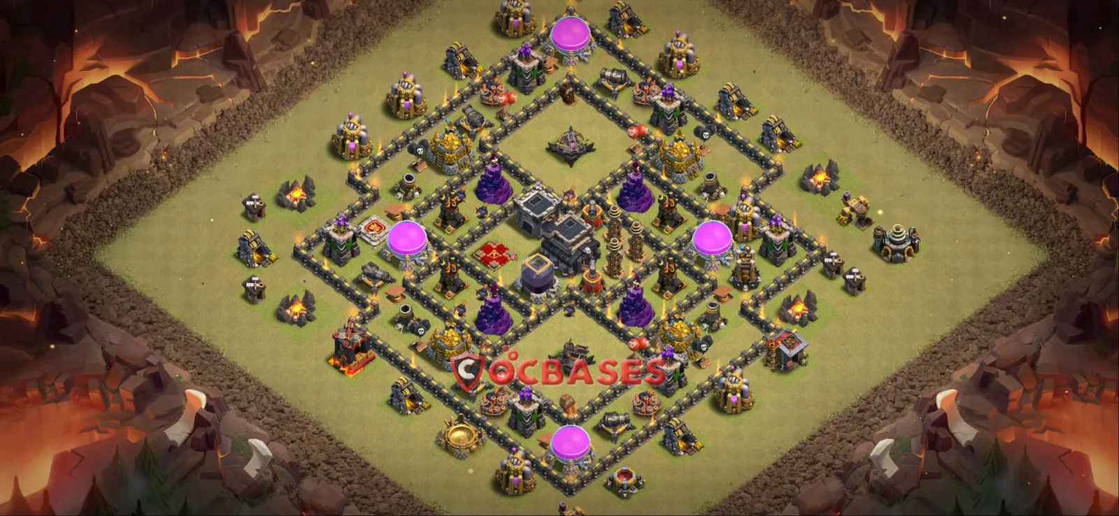 War (Anti-3 Star) Base TH9 - Clash of Clans Town Hall 9 Layout Link War (Anti-3 Star) Base TH9 - Clash of Clans Town Hall 9 WAR Base Layout with Copy Link 2026