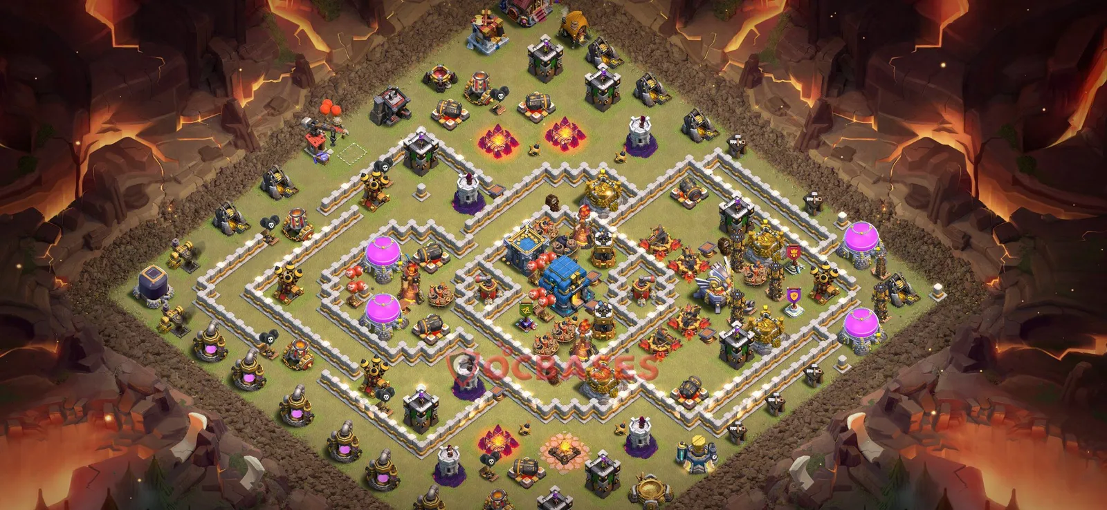 War (Anti-3 Star) Base TH12 with Link | Clash of Clans Bases | Layouts ID g03r4
