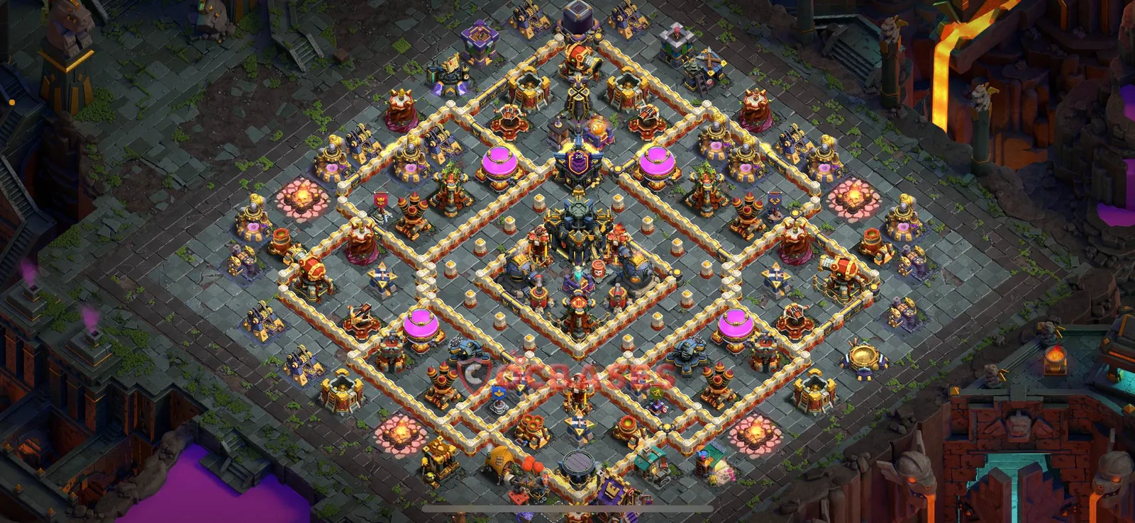 War (Anti-3 Star) Base TH17 with Link | Clash of Clans Bases | Layouts ID g1zb0