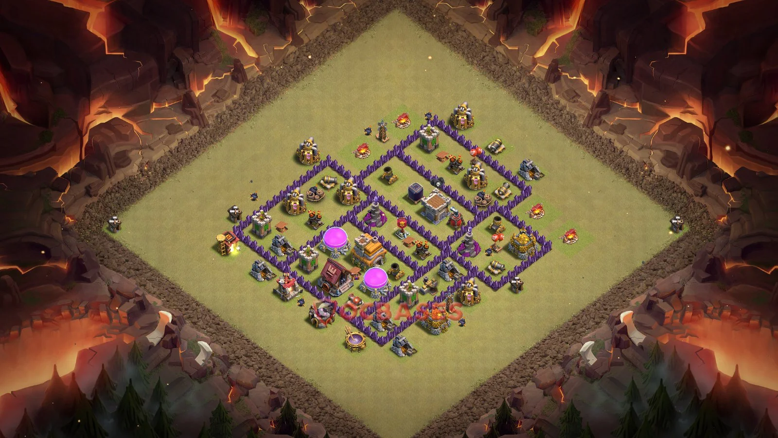 War (Anti-3 Star) Base TH7 with Link | Clash of Clans Bases | Layouts ID gf03r