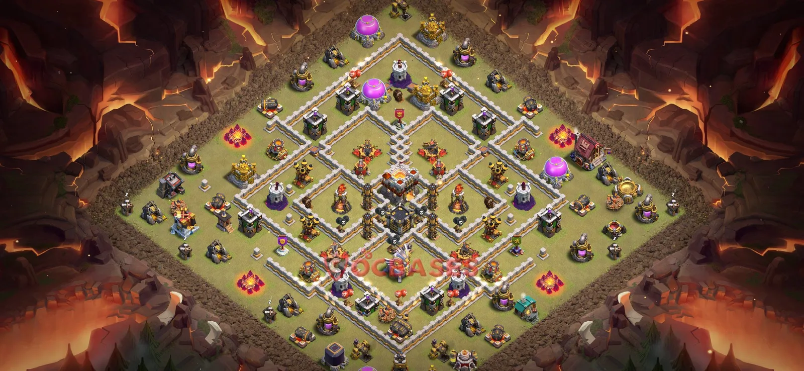 War (Anti-3 Star) Base TH11 with Link | Clash of Clans Bases | Layouts ID gfitq