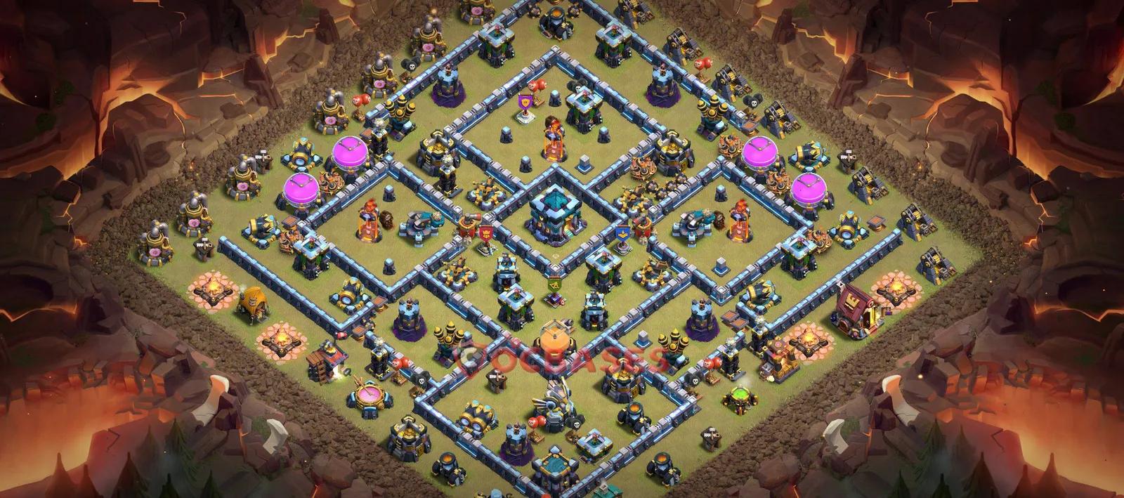 War (Anti-3 Star) Base TH13 - Clash of Clans Town Hall 13 Layout Link War (Anti-3 Star) Base TH13 - Clash of Clans Town Hall 13 WAR Base Layout with Copy Link 2026