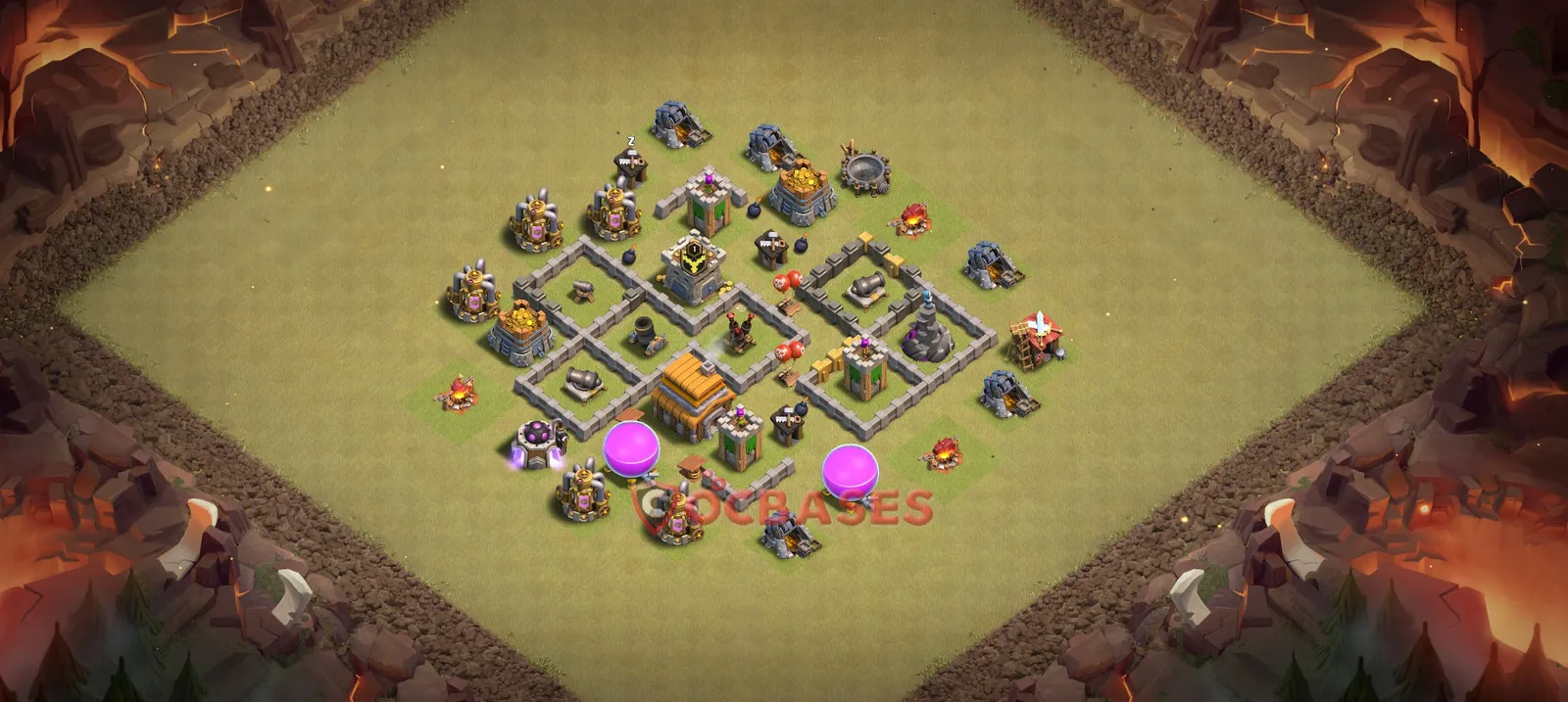 War (Anti-3 Star) Base TH5 with Link | Clash of Clans Bases | Layouts ID gt0qi