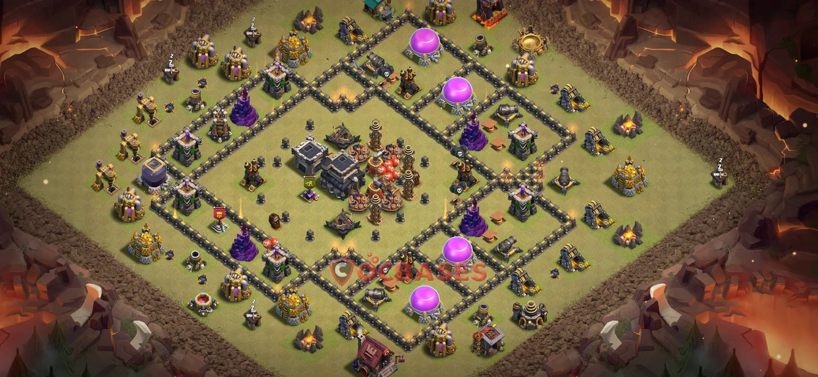 War (Anti-3 Star) Base TH9 - Clash of Clans Town Hall 9 Layout Link War (Anti-3 Star) Base TH9 - Clash of Clans Town Hall 9 WAR Base Layout with Copy Link 2026