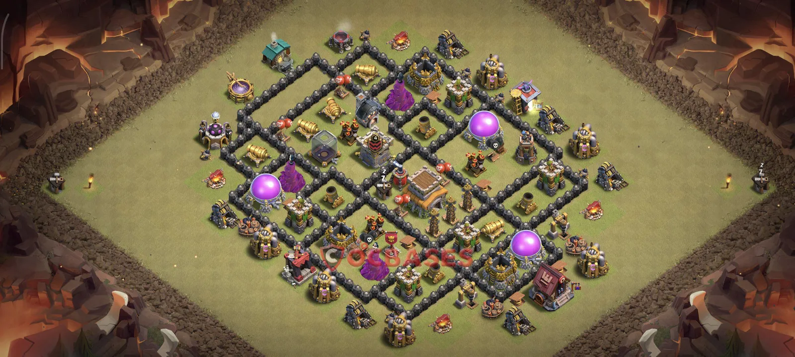 War (Anti-3 Star) Base TH8 with Link | Clash of Clans Bases | Layouts ID h6xbu