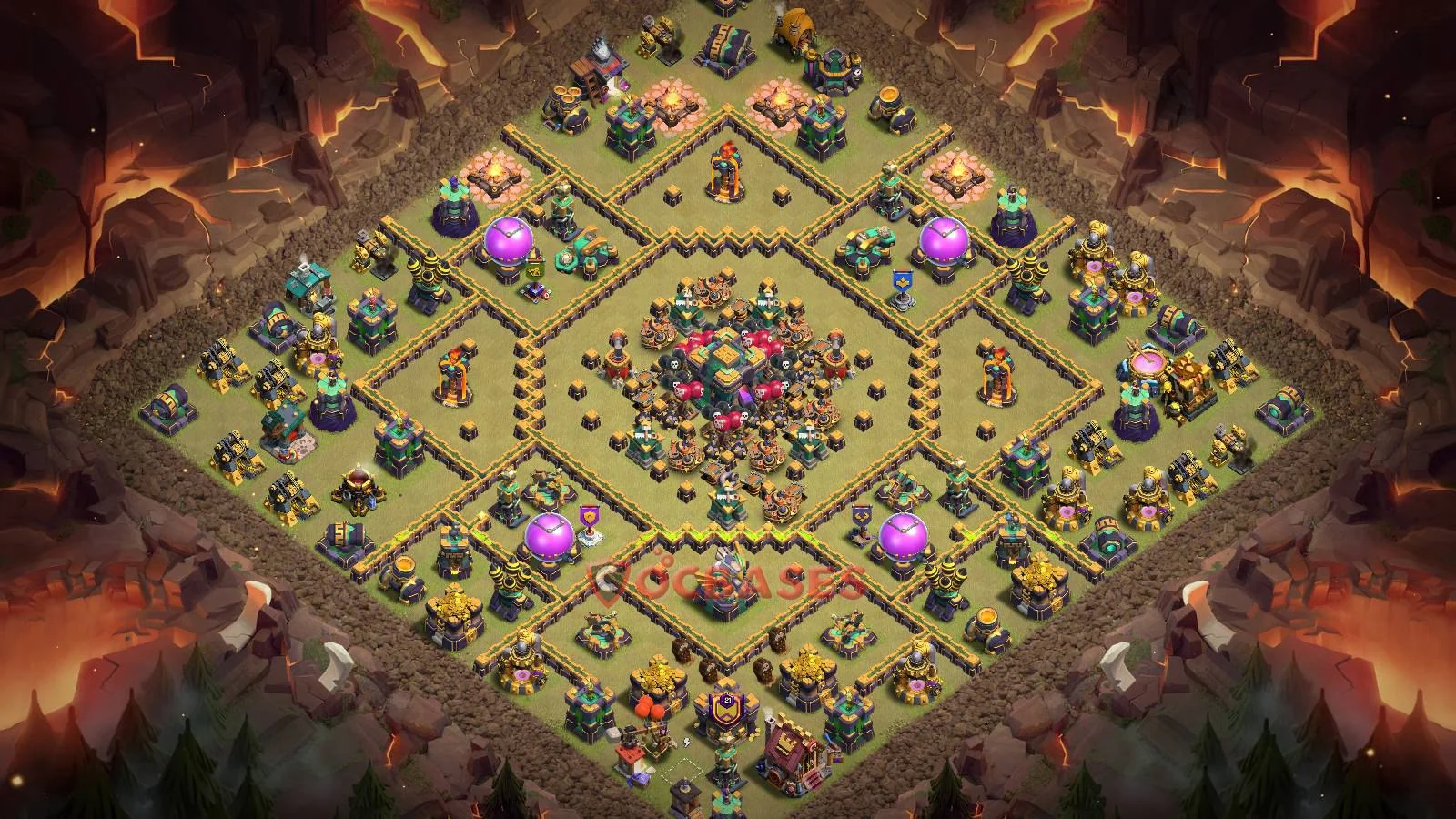 War (Anti-3 Star) Base TH14 with Link | Clash of Clans Bases | Layouts ID ie8hl