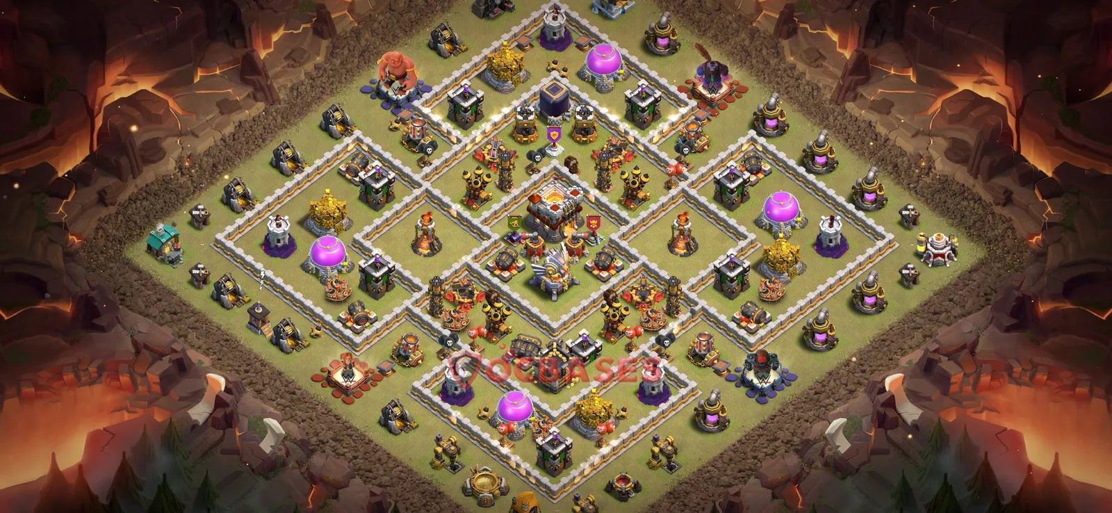 War (Anti-3 Star) Base TH11 with Link | Clash of Clans Bases | Layouts ID iredq
