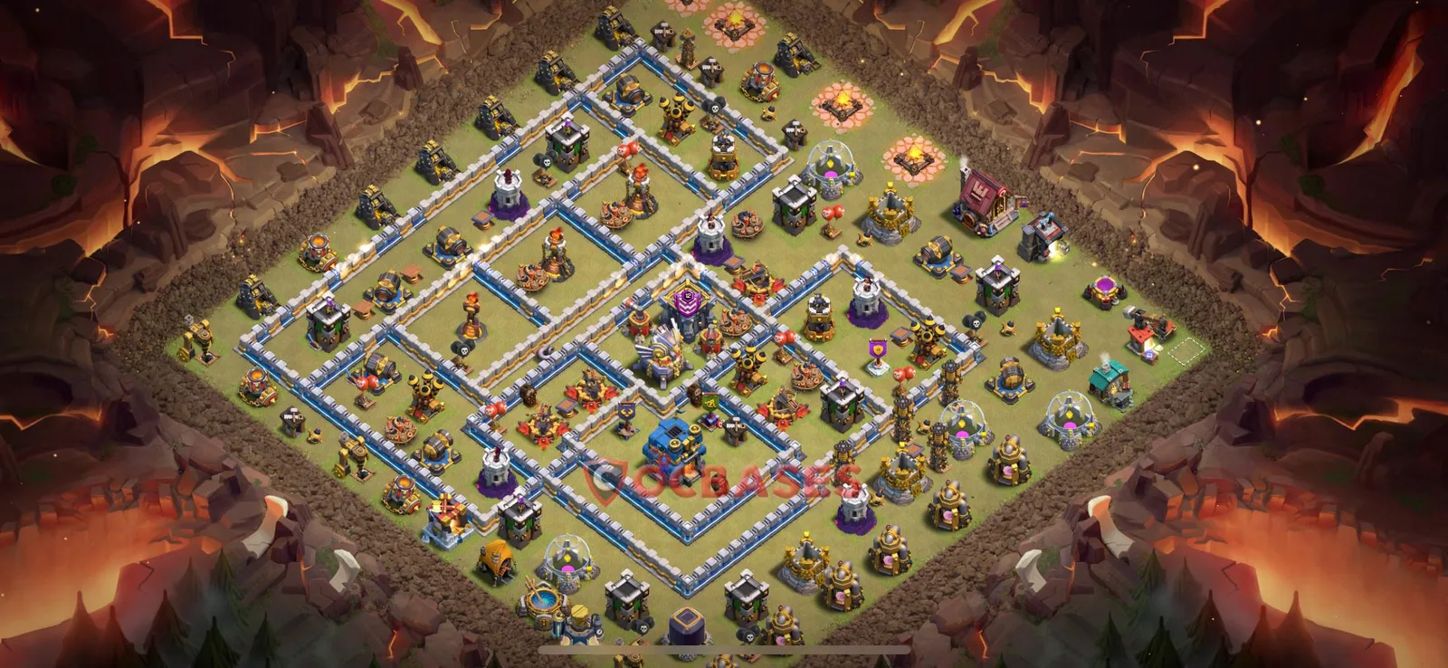War (Anti-3 Star) Base TH12 with Link | Clash of Clans Bases | Layouts ID iw54r