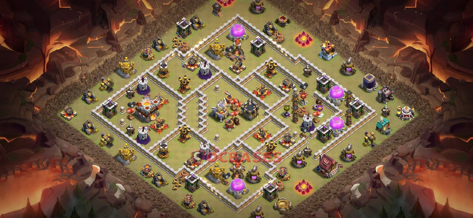 War (Anti-3 Star) Base TH11 with Link | Clash of Clans Bases | Layouts ID j0l7r