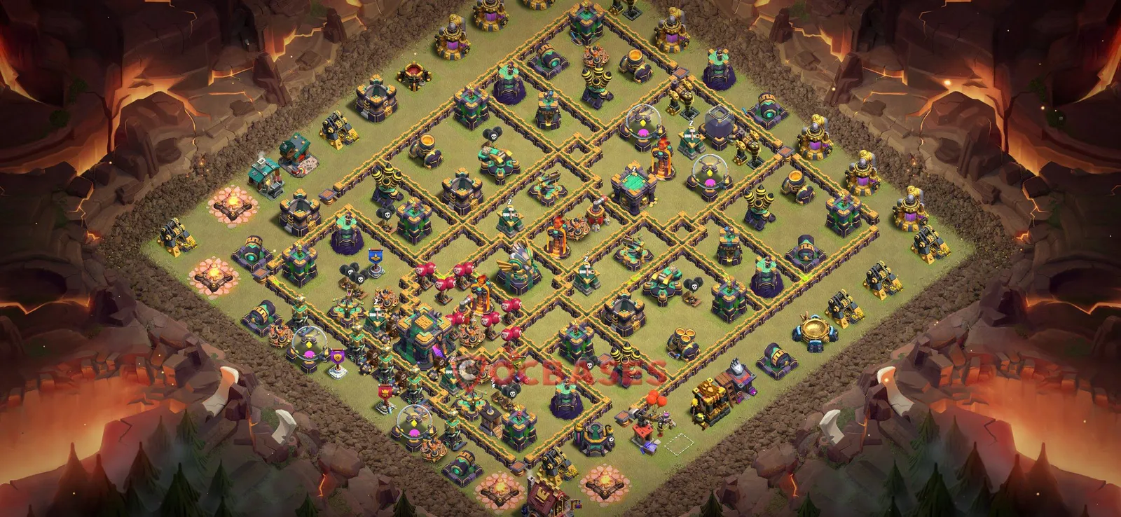 War (Anti-3 Star) Base TH14 - Clash of Clans Town Hall 14 Layout Link War (Anti-3 Star) Base TH14 - Clash of Clans Town Hall 14 WAR Base Layout with Copy Link 2026
