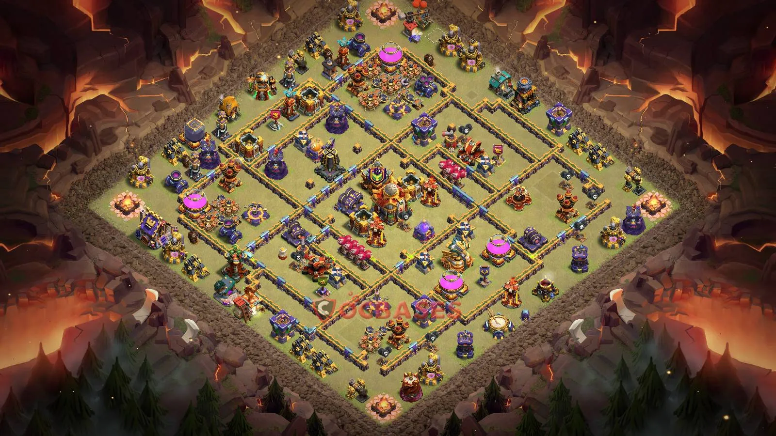 War (Anti-3 Star) Base TH16 with Link | Clash of Clans Bases | Layouts ID j65la