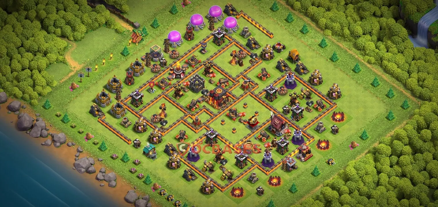 War (Anti-3 Star) Base TH10 - Clash of Clans Town Hall 10 Layout Link War (Anti-3 Star) Base TH10 - Clash of Clans Town Hall 10 WAR Base Layout with Copy Link 2026