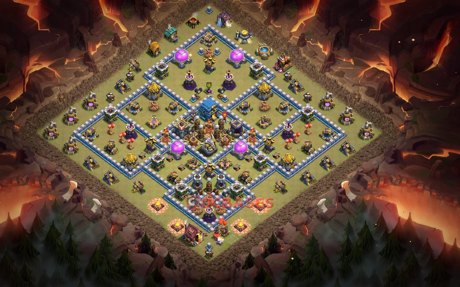 War (Anti-3 Star) Base TH12 with Link | Clash of Clans Bases | Layouts ID jqxee
