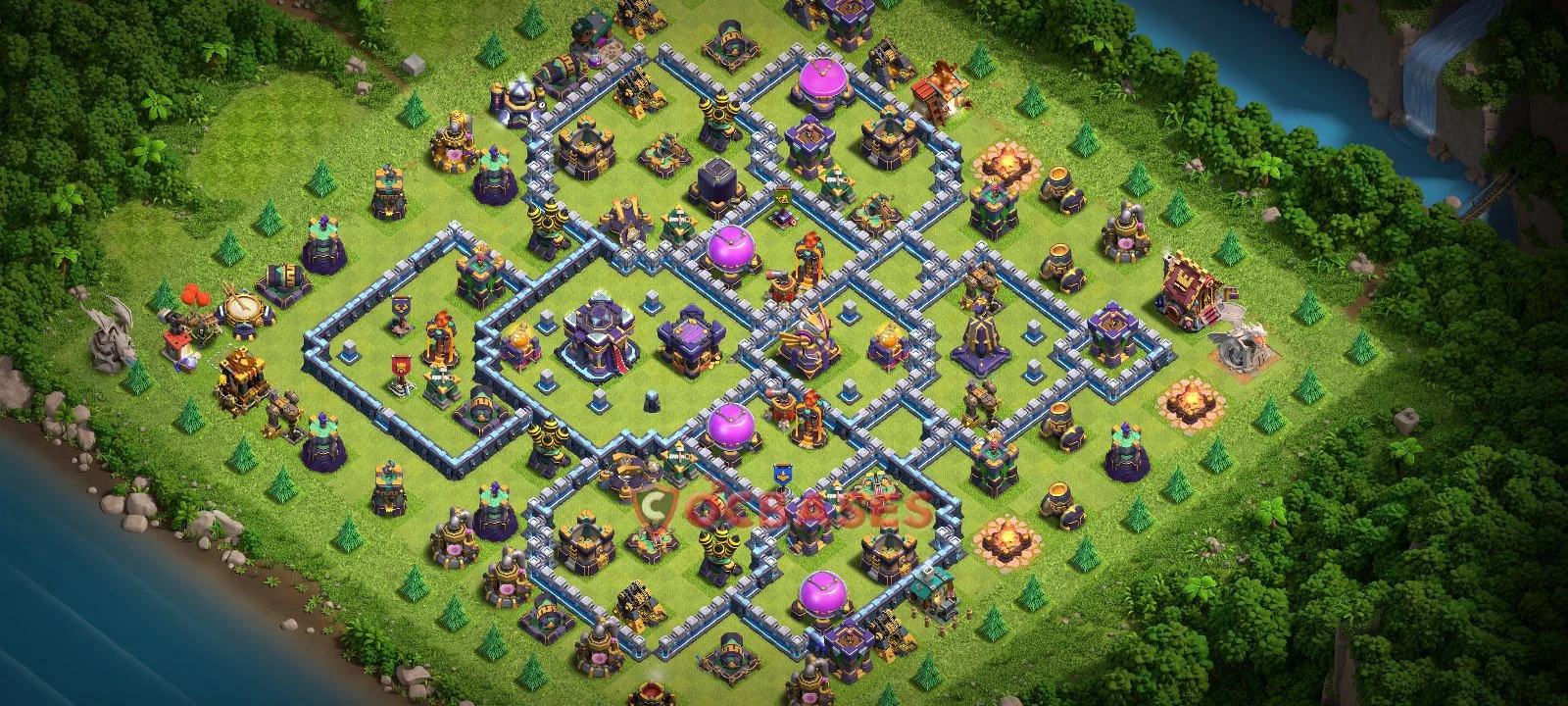 War (Anti-3 Star) Base TH15 - Clash of Clans Town Hall 15 Layout with Link