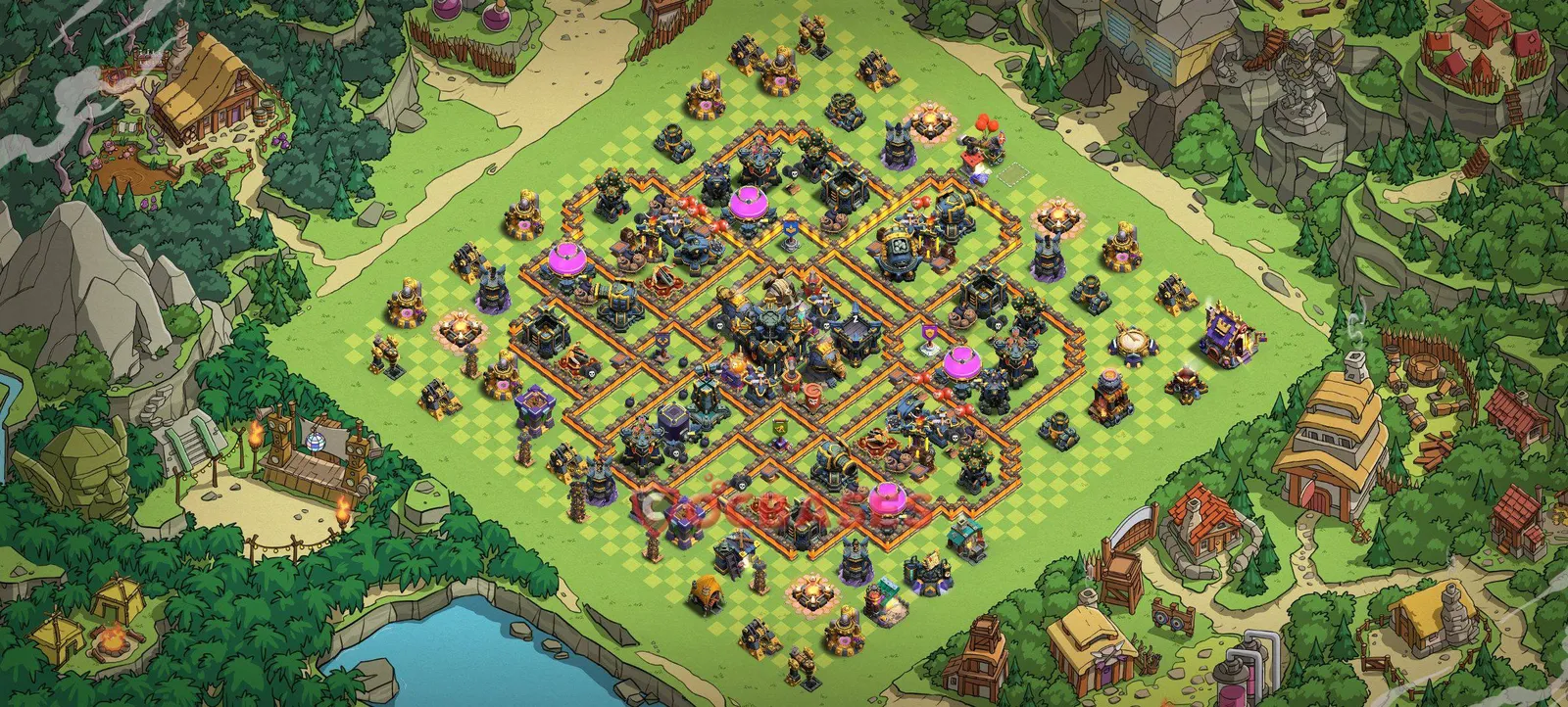 War (Anti-3 Star) Base TH17 with Link | Clash of Clans Bases | Layouts ID k6yr3