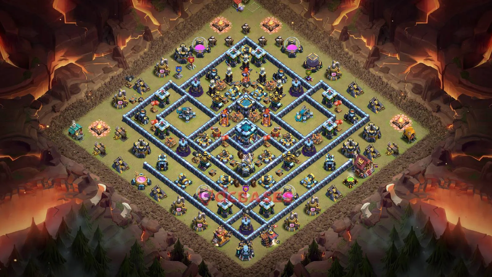 War (Anti-3 Star) Base TH13 - Clash of Clans Layout War (Anti-3 Star) Base TH13 - Clash of Clans Town Hall 13 Layout with Link