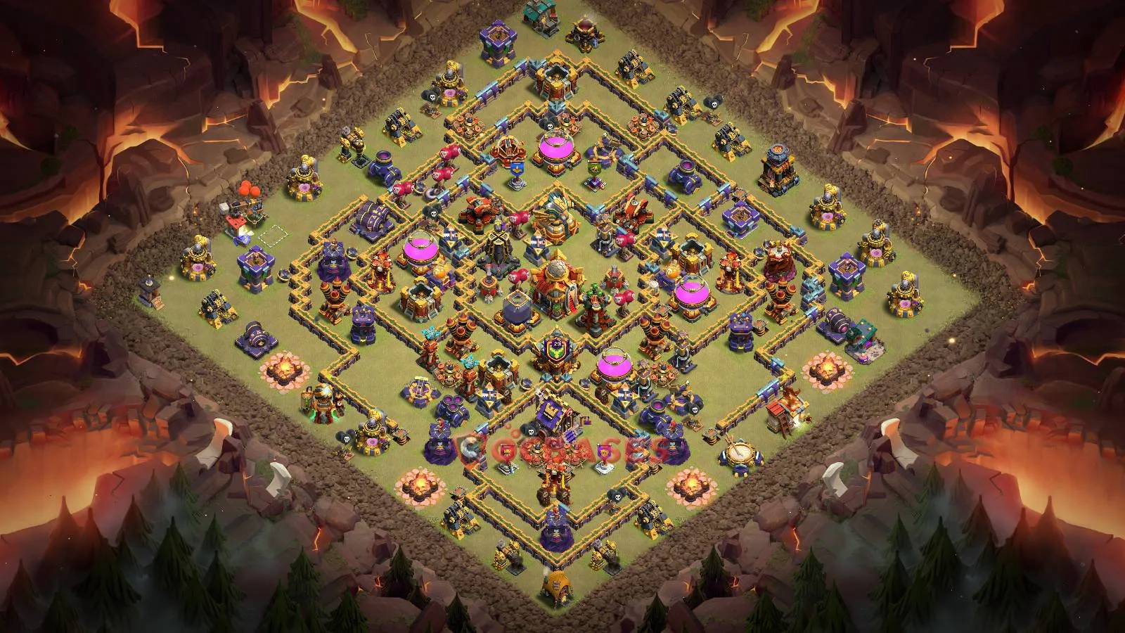War (Anti-3 Star) Base TH16 with Link | Clash of Clans Bases | Layouts ID lxc7b