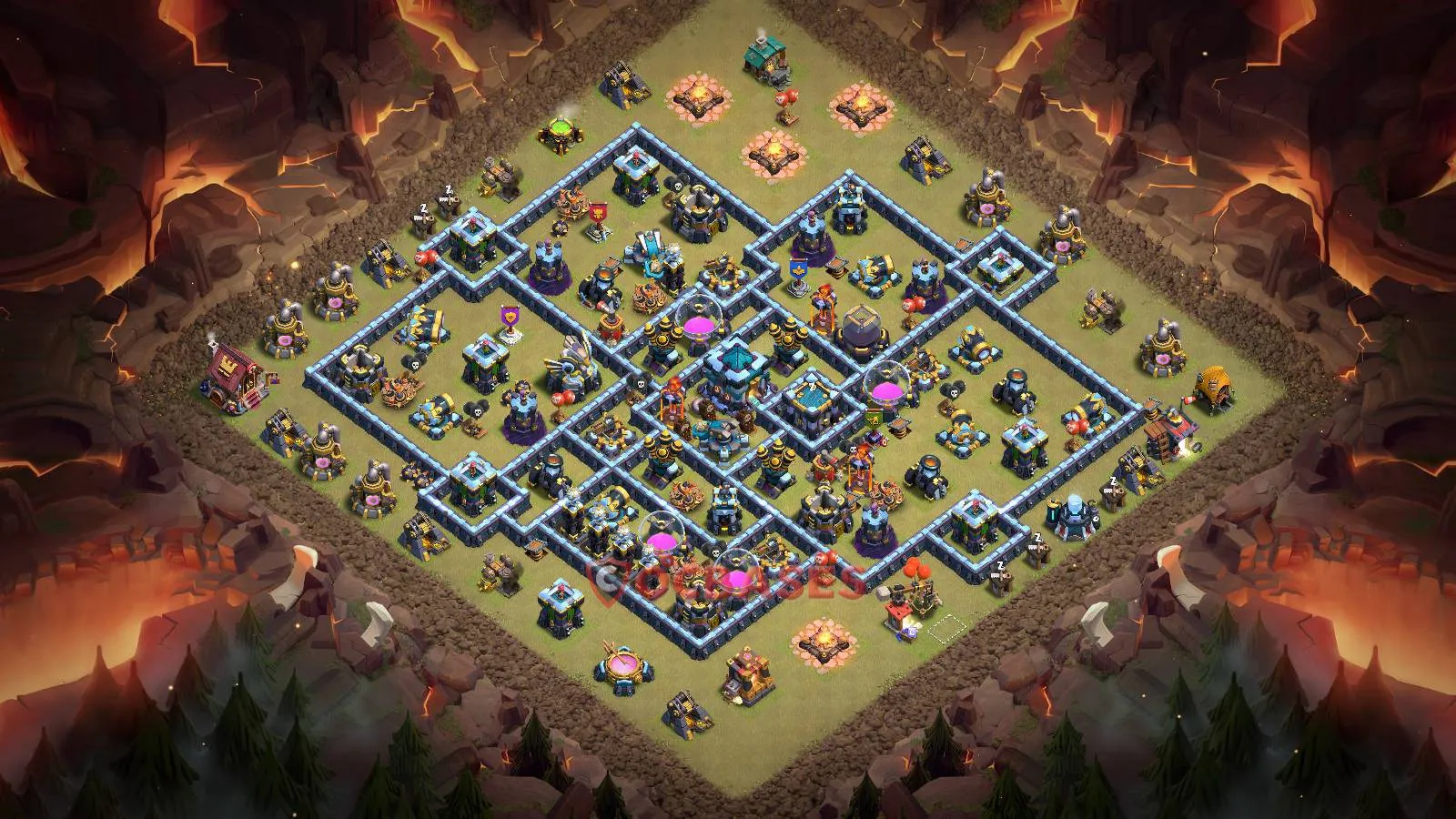 War (Anti-3 Star) Base TH13 - Clash of Clans Town Hall 13 Layout Link War (Anti-3 Star) Base TH13 - Clash of Clans Town Hall 13 WAR Base Layout with Copy Link 2026