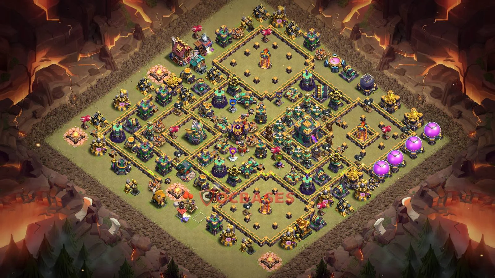 War (Anti-3 Star) Base TH14 with Link | Clash of Clans Bases | Layouts ID m5noa