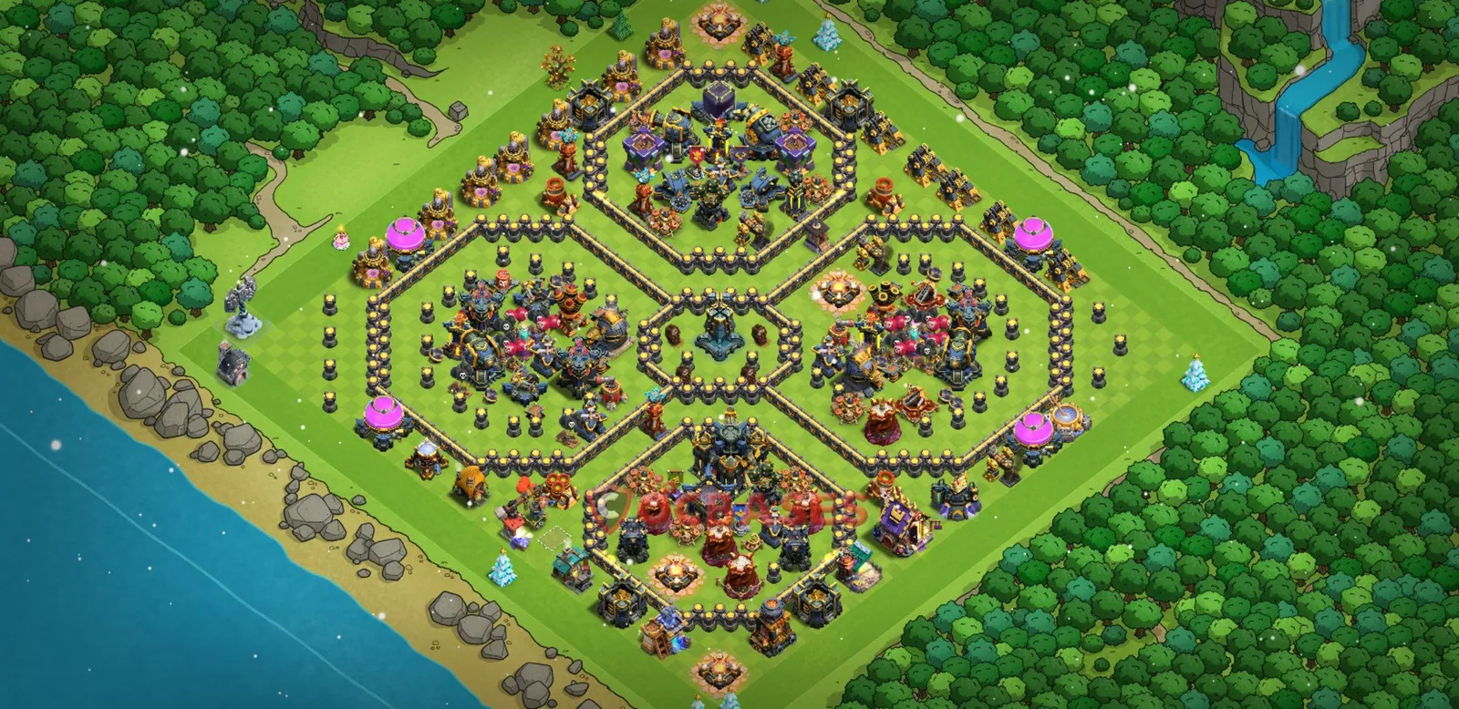 War (Anti-3 Star) Base TH17 with Link | Clash of Clans Bases | Layouts ID m67xi