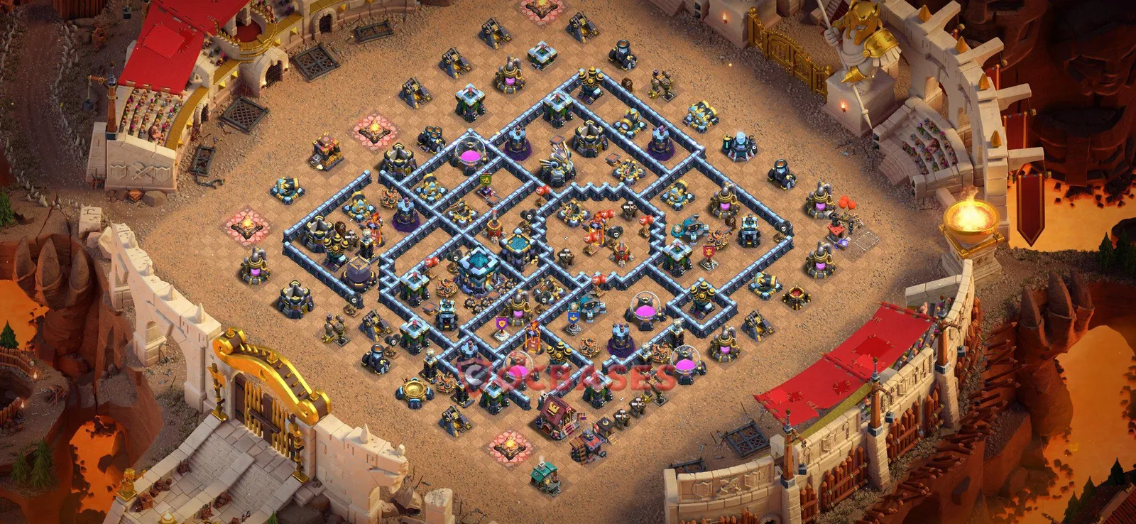 War (Anti-3 Star) Base TH13 - Clash of Clans Town Hall 13 Layout Link War (Anti-3 Star) Base TH13 - Clash of Clans Town Hall 13 WAR Base Layout with Copy Link 2026