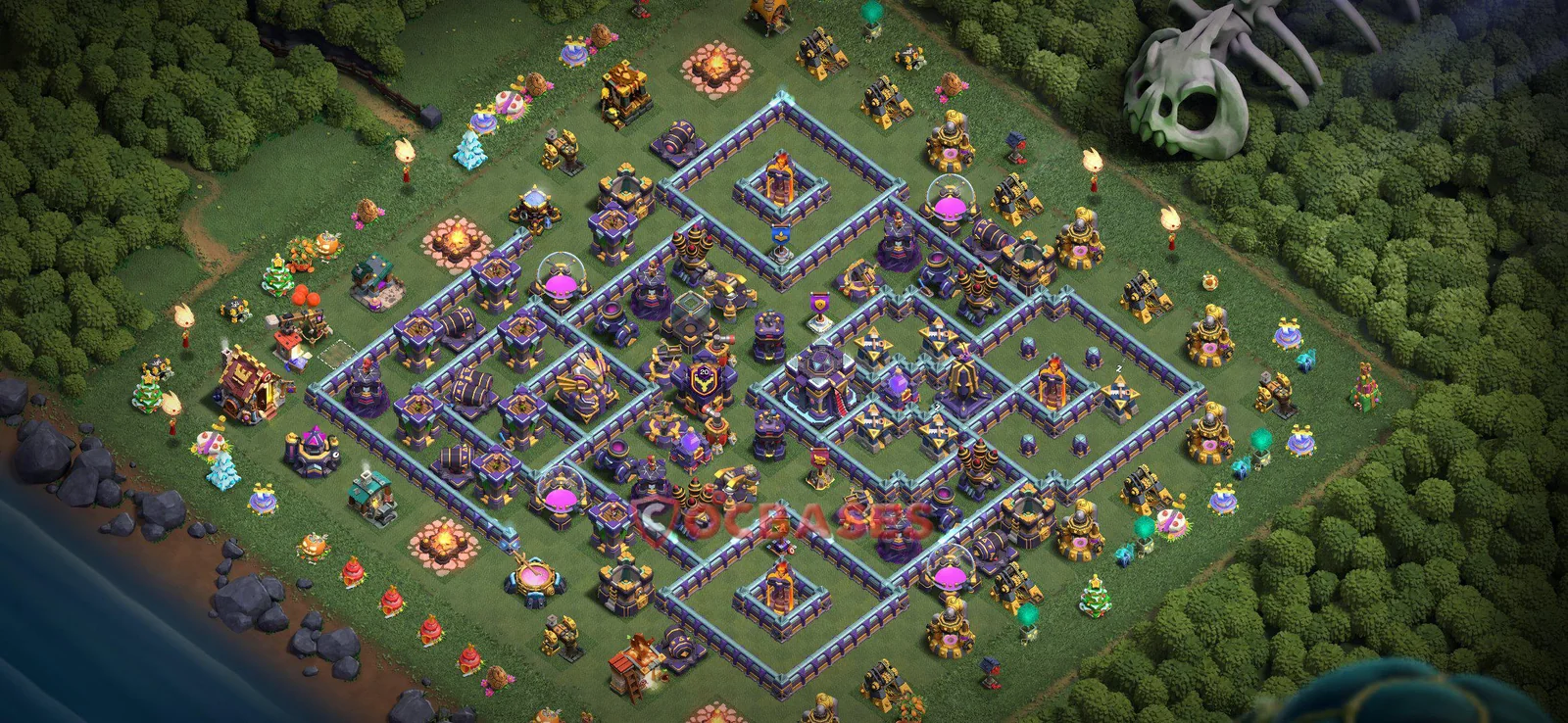 War (Anti-3 Star) Base TH15 with Link | Clash of Clans Bases | Layouts ID mibb8