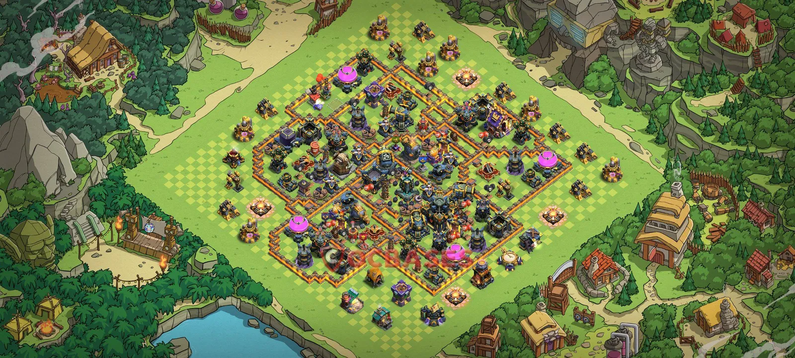 War (Anti-3 Star) Base TH17 - Clash of Clans Town Hall 17 Layout Link War (Anti-3 Star) Base TH17 - Clash of Clans Town Hall 17 WAR Base Layout with Copy Link 2026