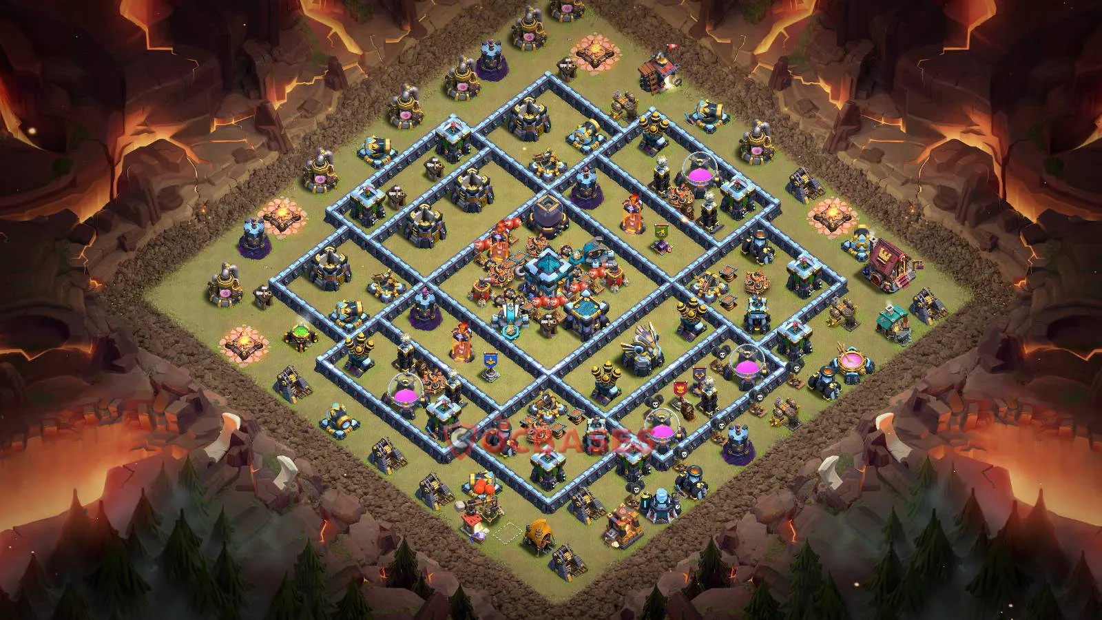 War (Anti-3 Star) Base TH13 - Clash of Clans Layout War (Anti-3 Star) Base TH13 - Clash of Clans Town Hall 13 Layout with Link