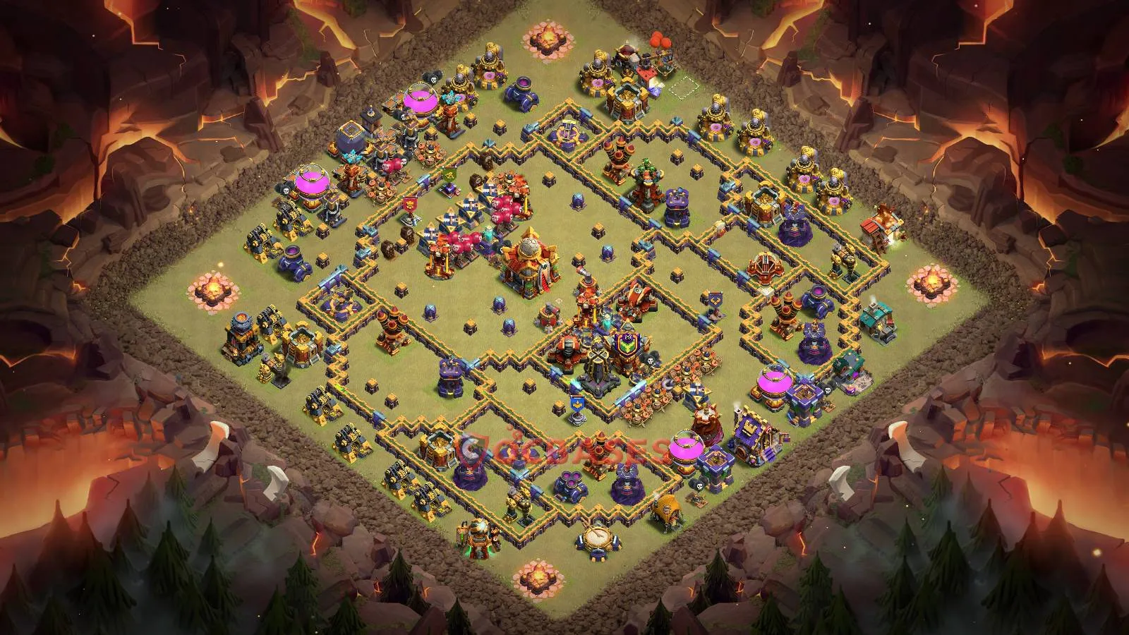 War (Anti-3 Star) Base TH16 with Link | Clash of Clans Bases | Layouts ID mtlz1
