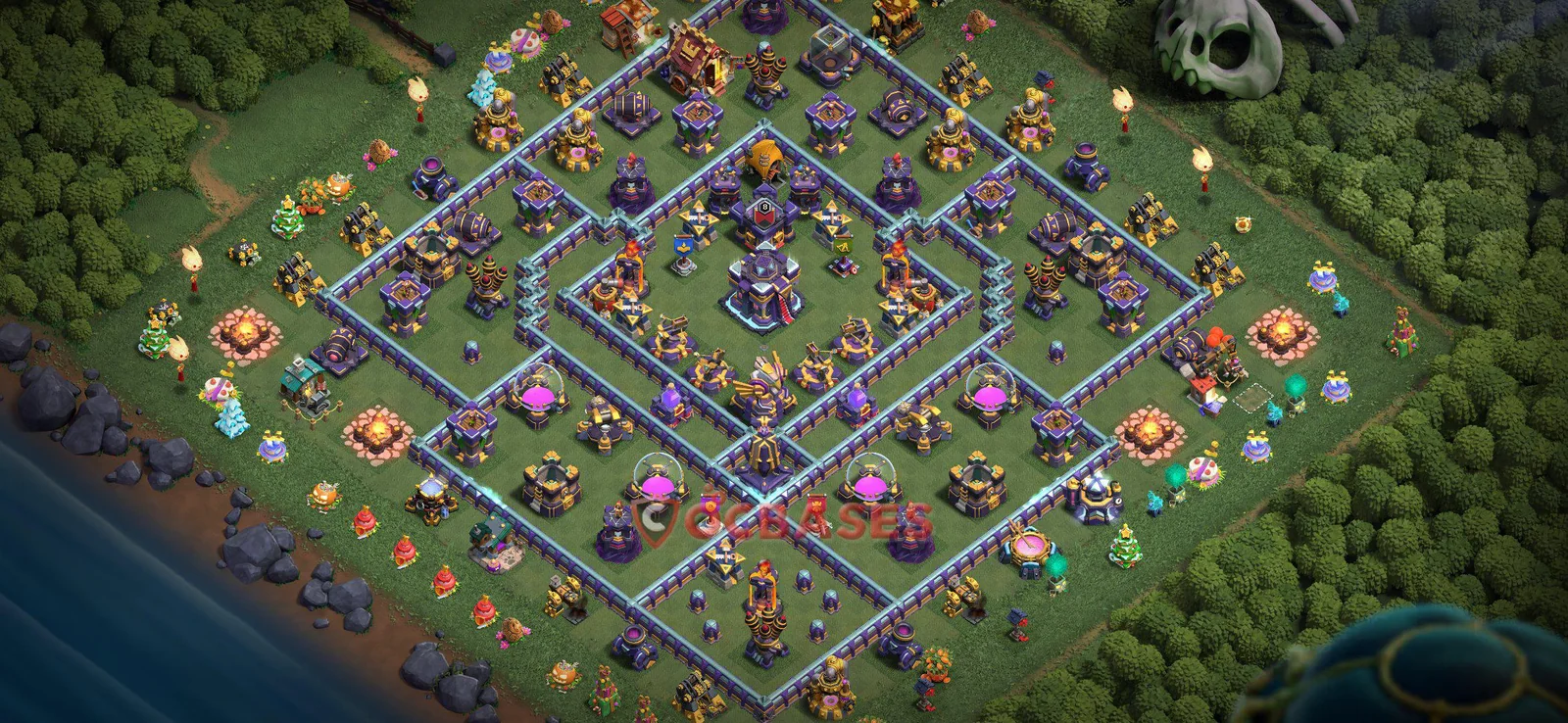 War (Anti-3 Star) Base TH15 with Link | Clash of Clans Bases | Layouts ID n0v4e