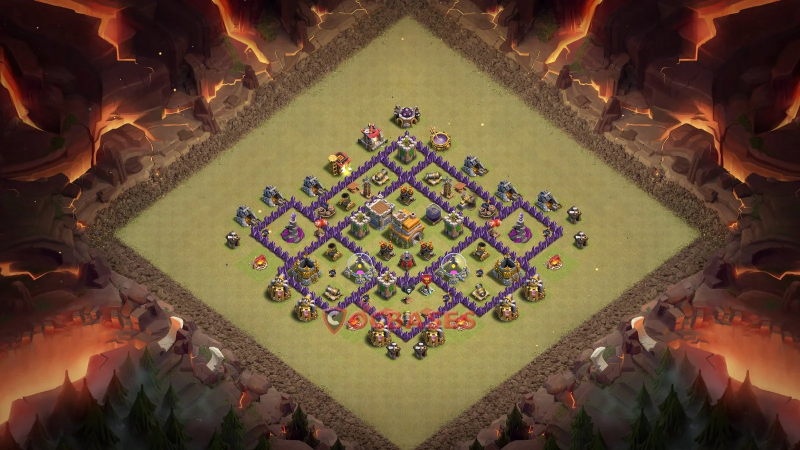 War (Anti-3 Star) Base TH7 with Link | Clash of Clans Bases | Layouts ID nf0gd