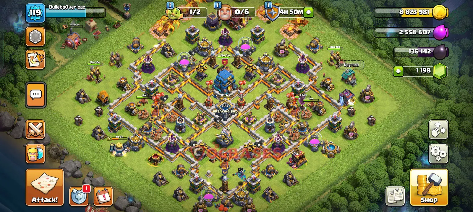 War (Anti-3 Star) Base TH12 with Link | Clash of Clans Bases | Layouts ID nm4qs