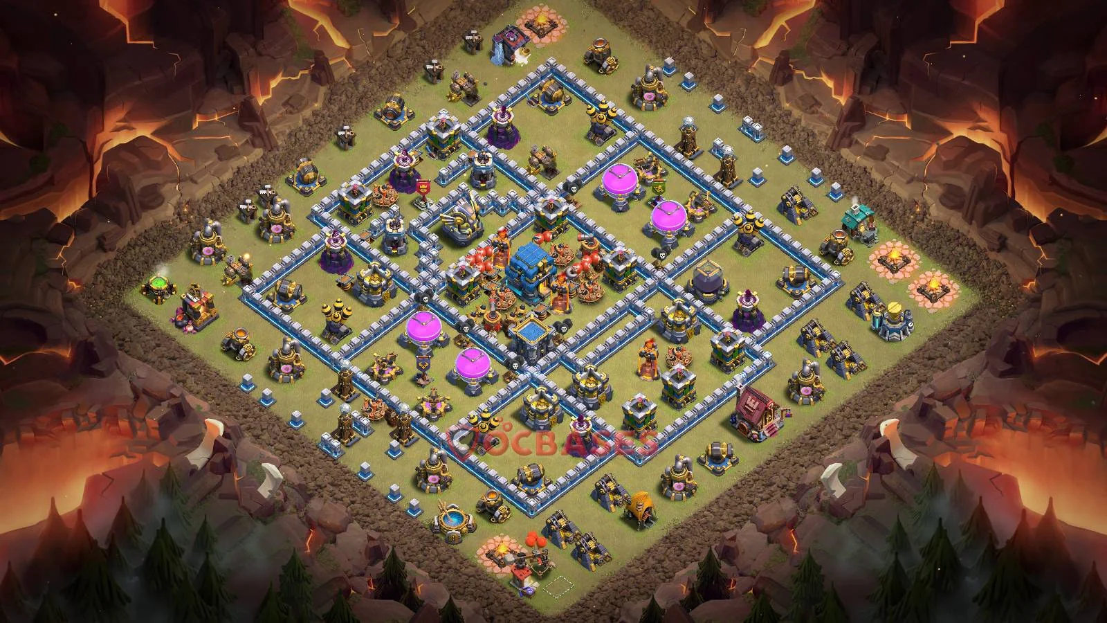 War (Anti-3 Star) Base TH12 with Link | Clash of Clans Bases | Layouts ID nmv4d