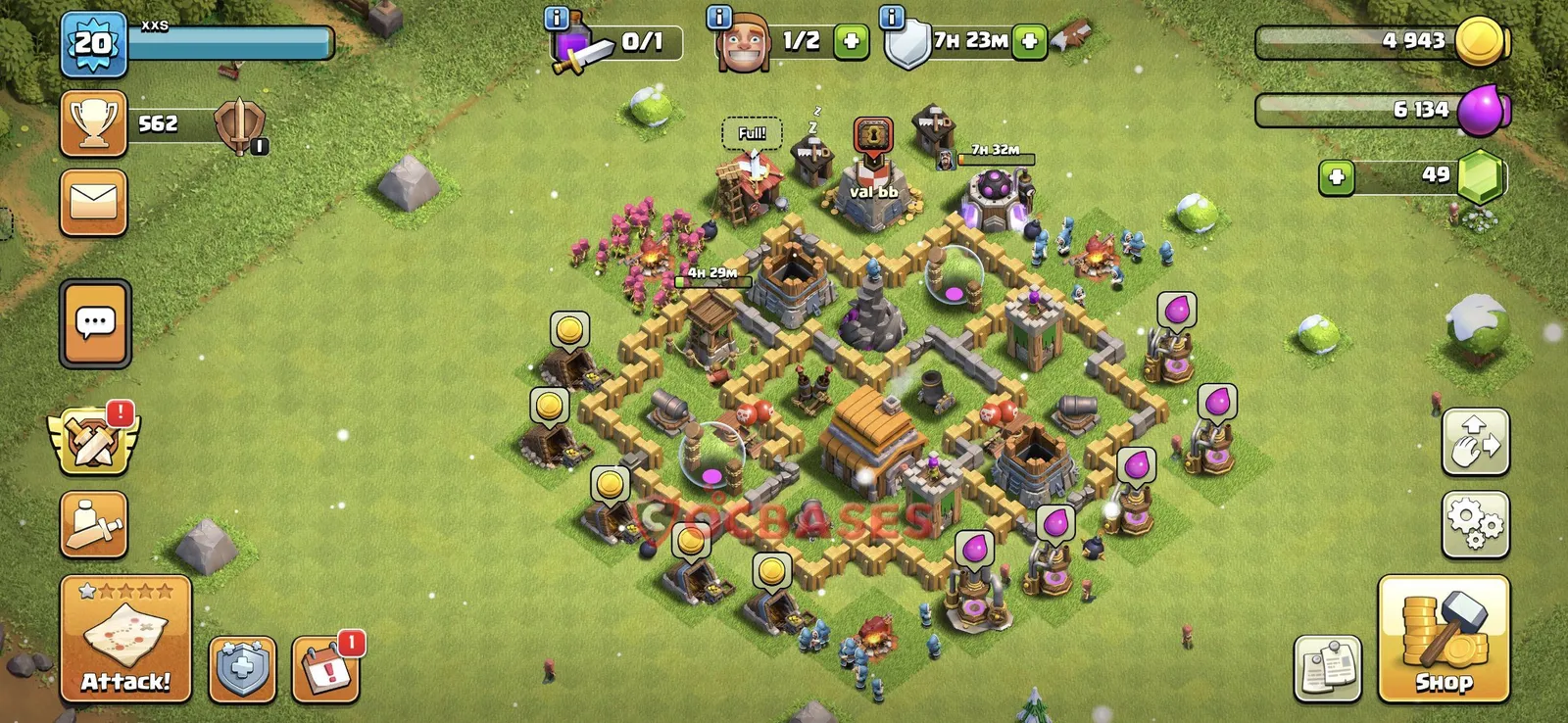 War (Anti-3 Star) Base TH5 with Link | Clash of Clans Bases | Layouts ID nnylr