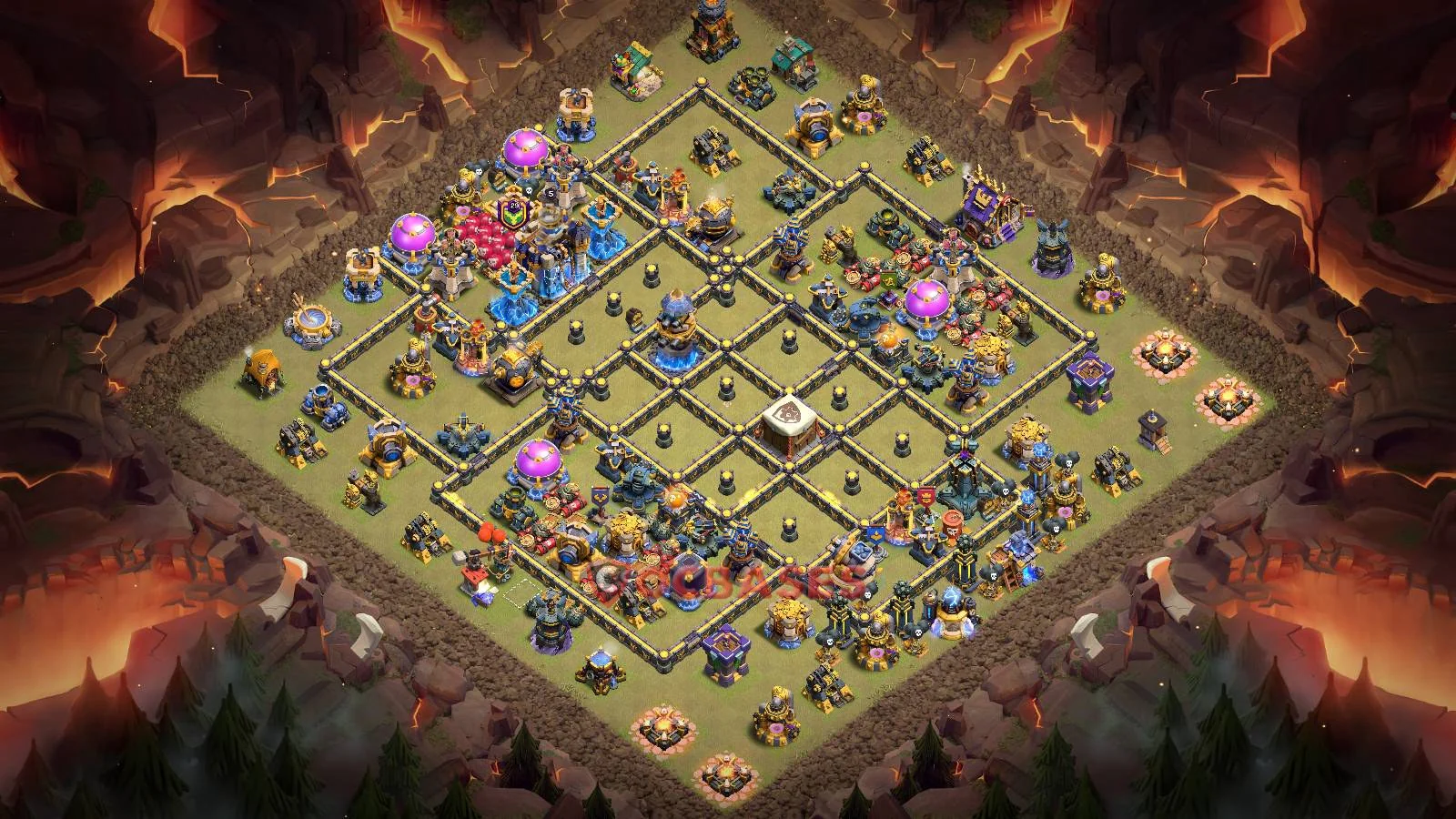 War (Anti-3 Star) Base TH18 - Clash of Clans Town Hall 18 Layout Link War (Anti-3 Star) Base TH18 - Clash of Clans Town Hall 18 WAR Base Layout with Copy Link 2026