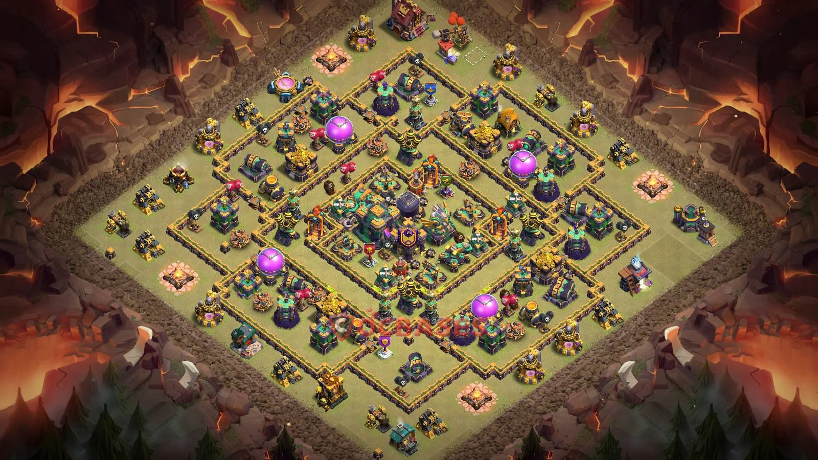 War (Anti-3 Star) Base TH14 with Link | Clash of Clans Bases | Layouts ID o5q4i