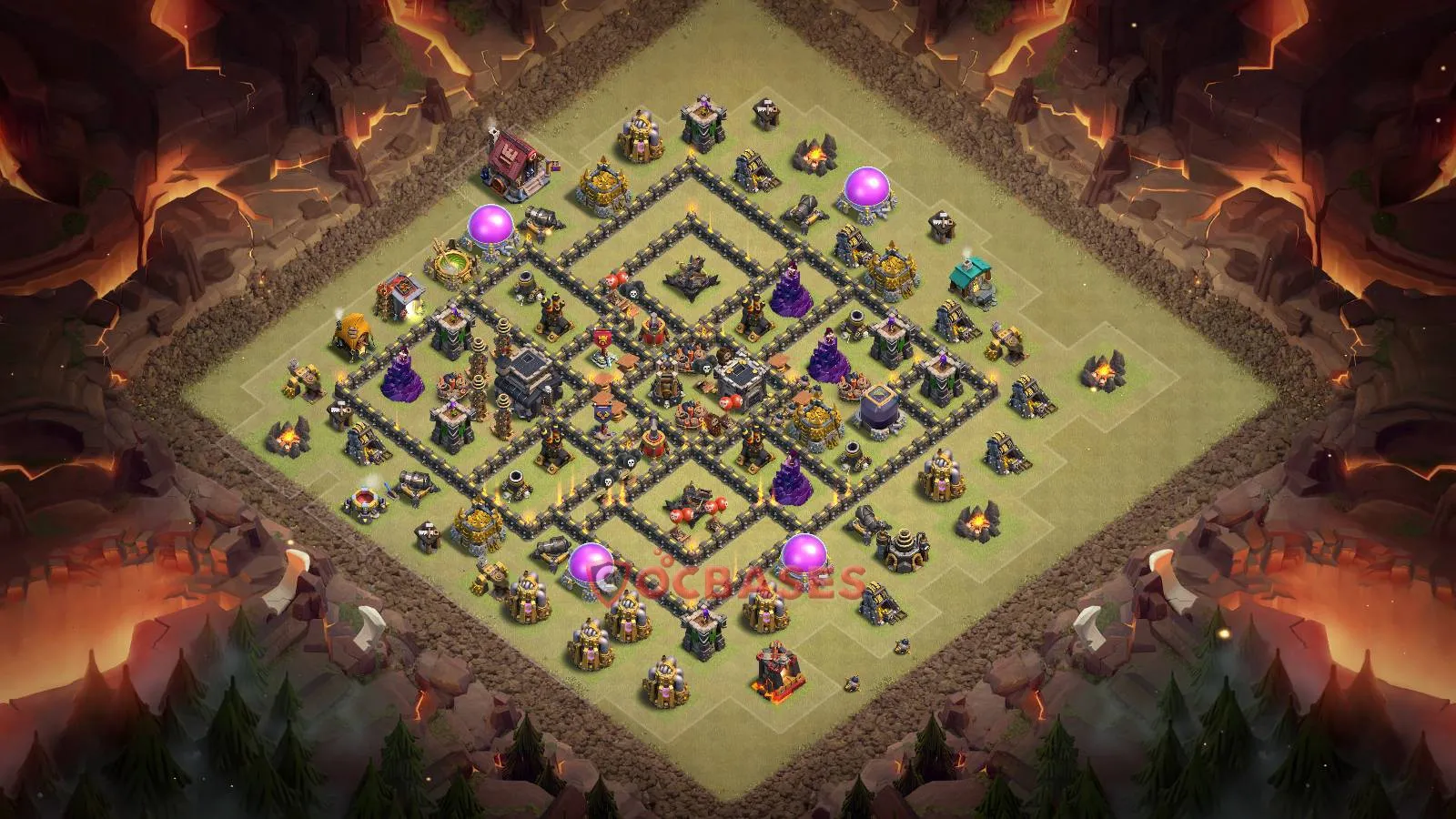 War (Anti-3 Star) Base TH9 with Link | Clash of Clans Bases | Layouts ID o91qv