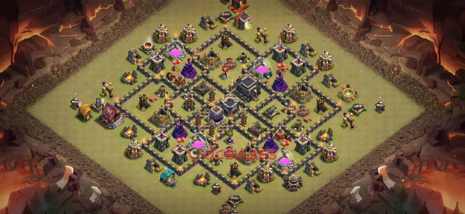 War (Anti-3 Star) Base TH9 - Clash of Clans Town Hall 9 Layout Link War (Anti-3 Star) Base TH9 - Clash of Clans Town Hall 9 WAR Base Layout with Copy Link 2026