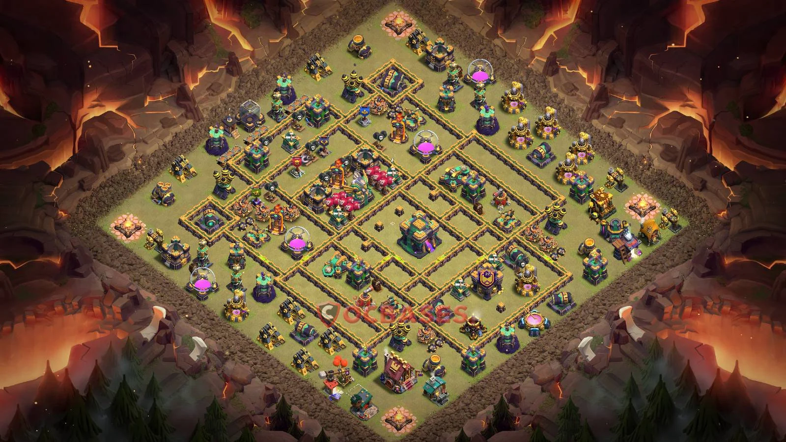 War (Anti-3 Star) Base TH14 with Link | Clash of Clans Bases | Layouts ID outmi