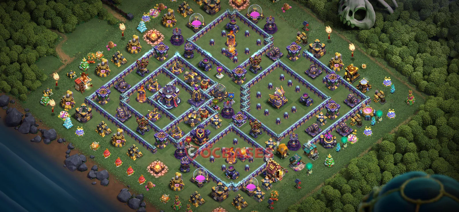 War (Anti-3 Star) Base TH15 with Link | Clash of Clans Bases | Layouts ID oxg51