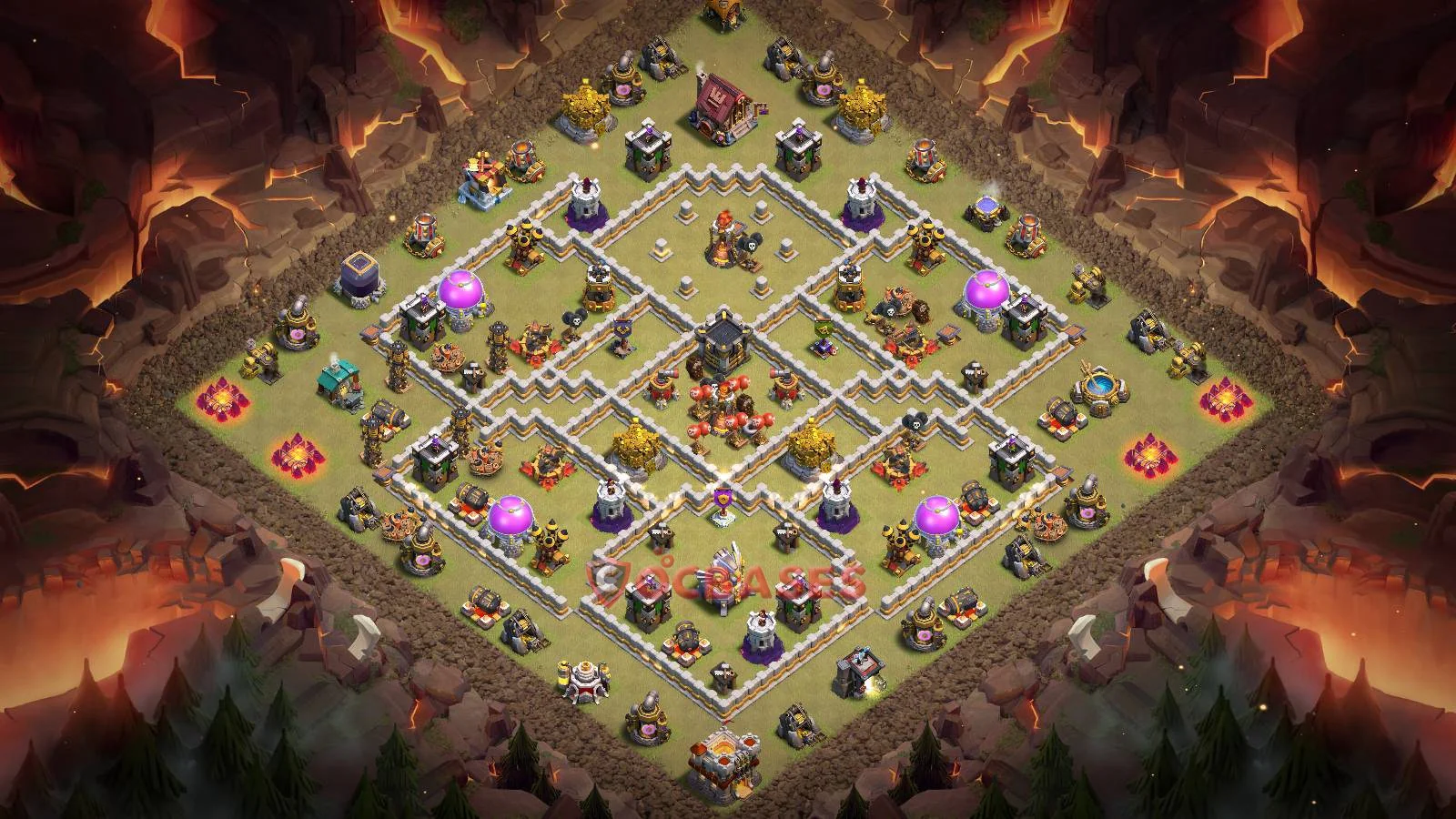 War (Anti-3 Star) Base TH11 with Link | Clash of Clans Bases | Layouts ID pois6