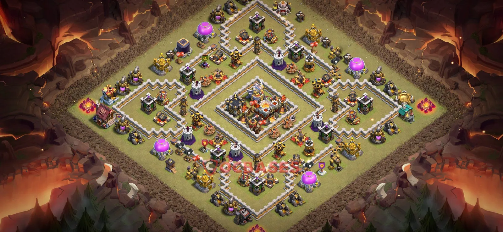 War (Anti-3 Star) Base TH11 with Link | Clash of Clans Bases | Layouts ID pvd8i