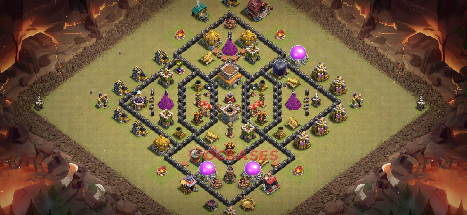 War (Anti-3 Star) Base TH8 - Clash of Clans Town Hall 8 Layout Link War (Anti-3 Star) Base TH8 - Clash of Clans Town Hall 8 WAR Base Layout with Copy Link 2026